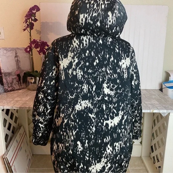 Moncler colliers reversible solid/printed puffer coat jacket hooded authentic - Picture 9 of 16